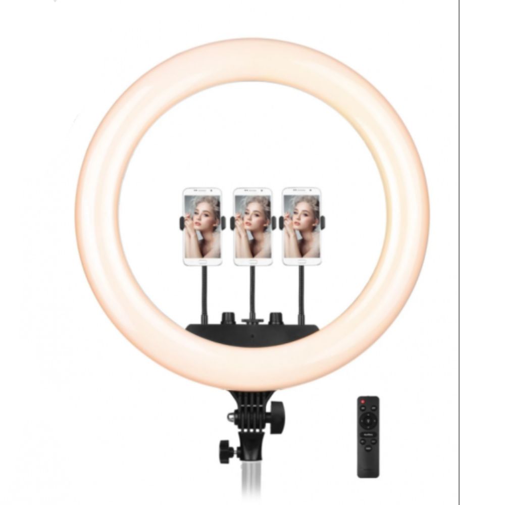 14 inch Selfie Ring Light with Phone Holder, Remote Controller, and Tripod Stand for Live Stream